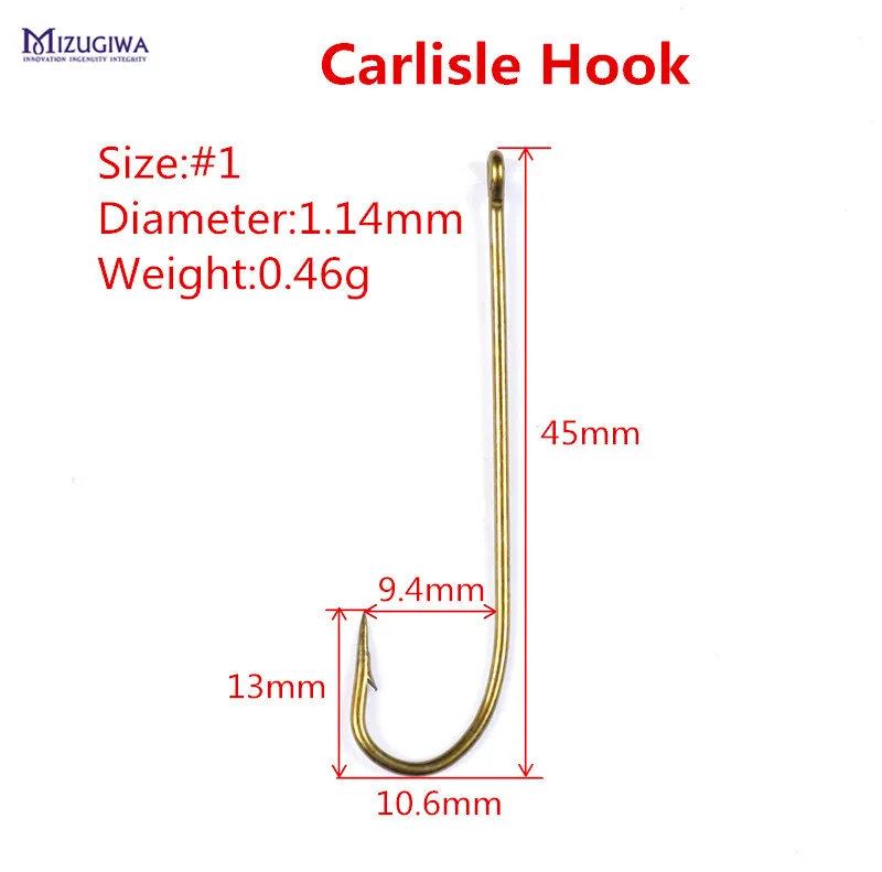 50 pcs Mizugiwa Fishing Carlisle Hooks Ringed Bronzed #1 #2 #4 #6 #8 Bait Hook Sharp Tackle Fishhook Pesca Crappie | Спорт и