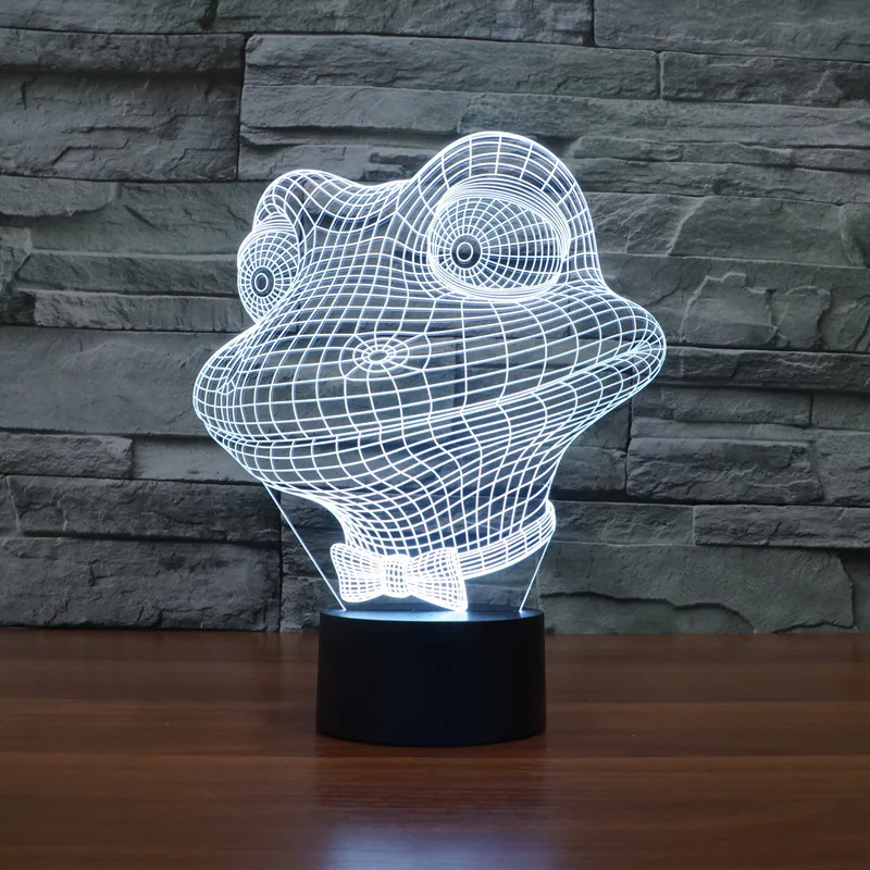 Медведь лося Ослик 3d лампа Рождественские декоративные огни сенсорный сенсор