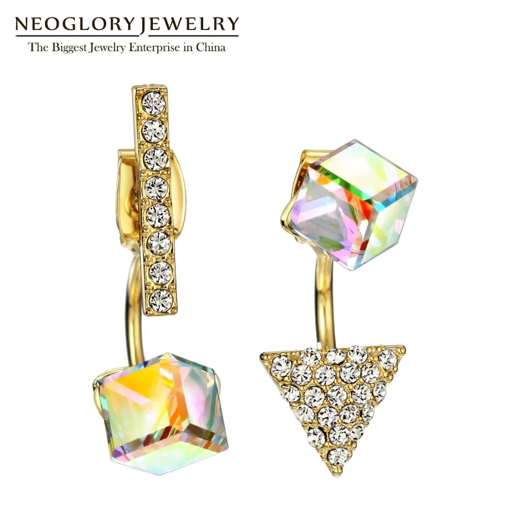 

Модные квадратные серьги Neoglory с кристаллами для женщин 2020 Новые популярные подарки украшенные кристаллами Swarovski