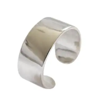 silver 1 pcs SHANICE, 925 пробы, серебряные, геометрические, широкие серьги-манжеты для ушей, клипсы для женщин, модные, для девушек, без серьги в стиле пирсинга, сделай сам - Окраска металла: silver 1 pcs