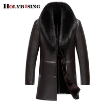holyrising chaqueta cuero hombre casual leather jackets thicken coats brown black sudaderas para hombre warm jackets 18590 5