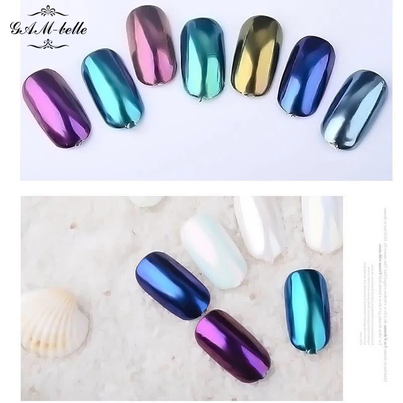 

Mirror Nail Glitter Pigment Powder Gold Blue Purple Dust Manicure Nail Art Glitter Chrome Powder Decorations
