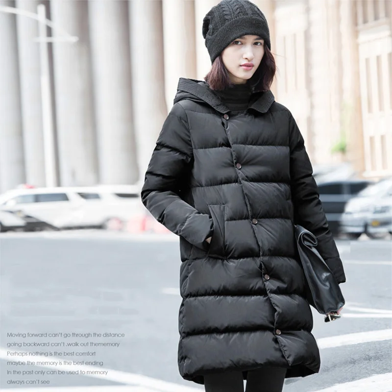 Женский зимний пуховик 2019 верхняя одежда пальто Длинные повседневные легкие