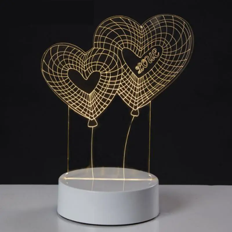 3 цвета Изменение 3d настольная лампа для гостиной Lamparas De Mesa спальни украшение