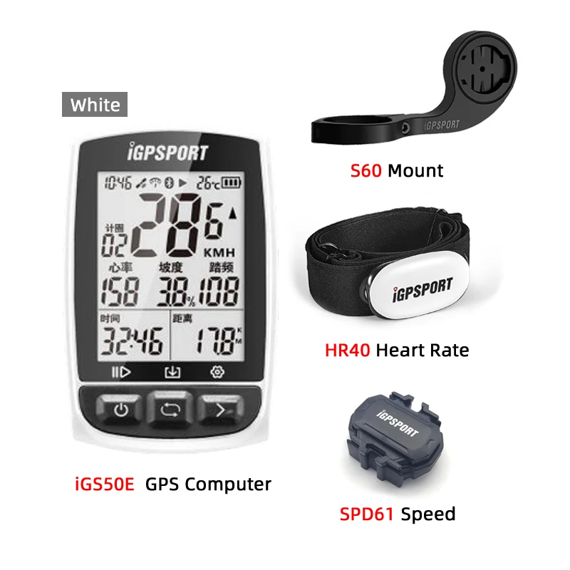 iGS50E Group G I gps порт iGS50E gps компьютер Велоспорт ANT+ велосипед беспроводной компьютер цифровой спидометр одометр подсветка IPX6 Водонепроницаемый компьютер - Цвет: iGS50E Group G