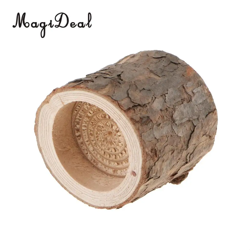 10 шт. подсвечник для чайсветильник свечи с необработанным деревом | Дом и сад