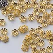 Gold 925 серебро золото цветок Торус концом, бусины колпачок 6 мм обжиматели для бусин для изготовления ювелирных изделий Аксессуары фурнитура для изготовления украшений 20шт - Цвет: Gold