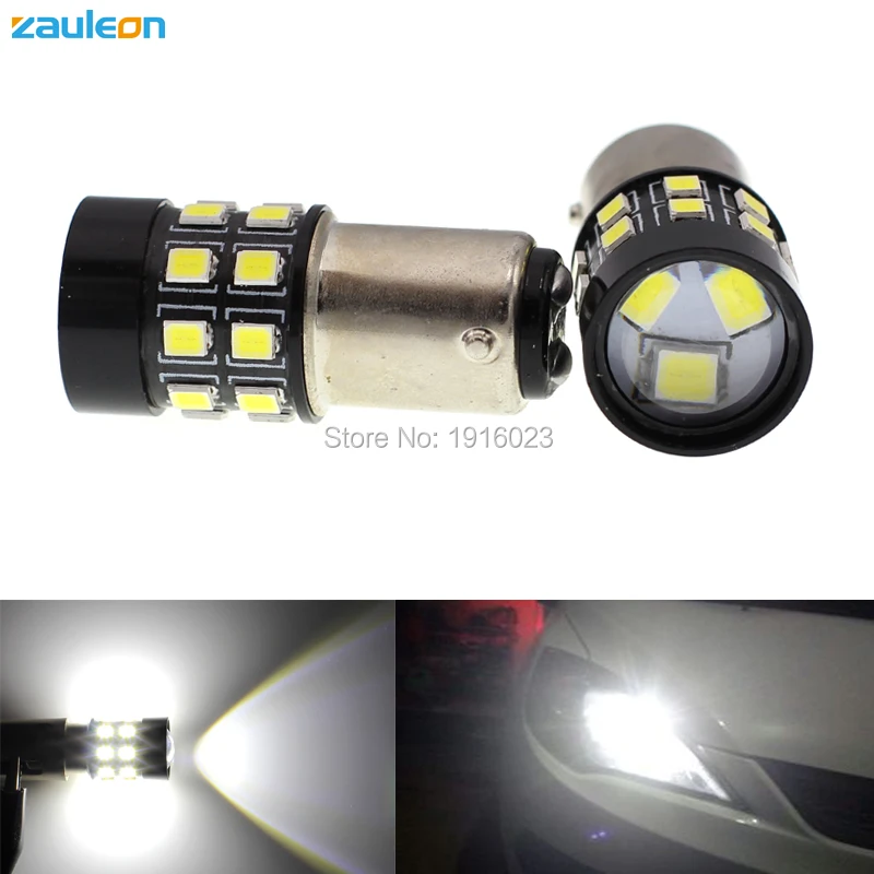 Zauleon 2 шт. S25 1157 P21/5 Вт BAY15D белый светодиод 704 люменов для ДХО резервная лампа