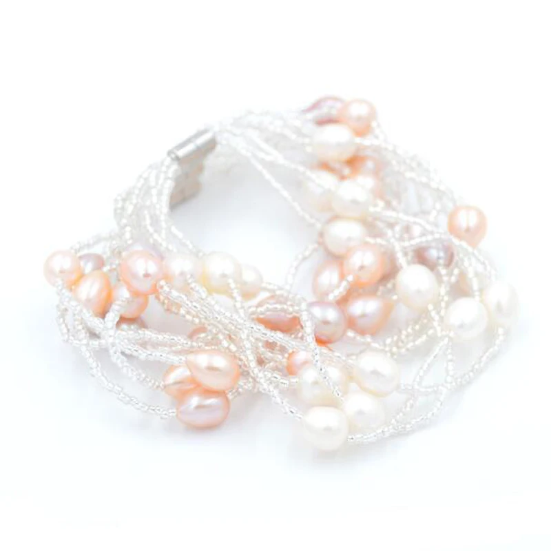 ASHIQI многофункциональная Женская Магнитная Застежка ручной работы с 3 рядами