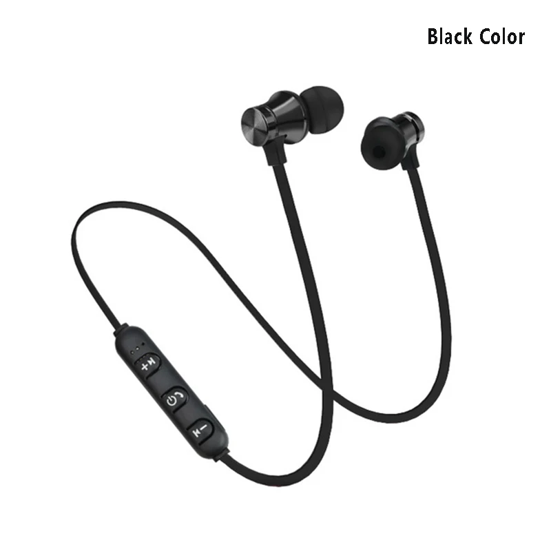 Магнитные беспроводные Bluetooth наушники BT Водонепроницаемая спортивная Гарнитура Bluetooth 4,2 Встроенный микрофон Bluetooth беспроводные наушники - Цвет: Black