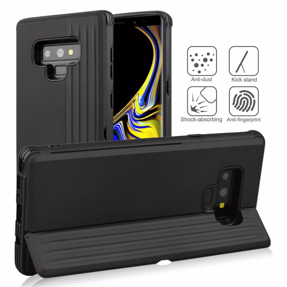 Для Samsung Galaxy S8 S9 S10 плюс Чехол усиленная защитная задняя панель из смешанных