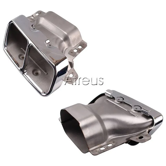 ZD 2X для Mercedes Benz W164 W221 S300 S350 S500 A45 W166 W251 W216 S CLA ML AMG класс автомобиля выхлопной трубы глушитель наконечник чехлы - Цвет: 1 Pair