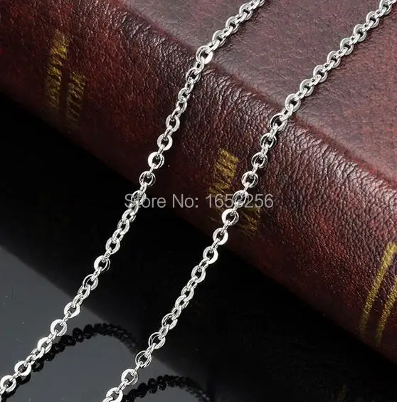 Large Wholesale Lot of 100meter Stainless Steel Jewelry Finding / Marking DIY Strong Link Chain Thin 2mm wide