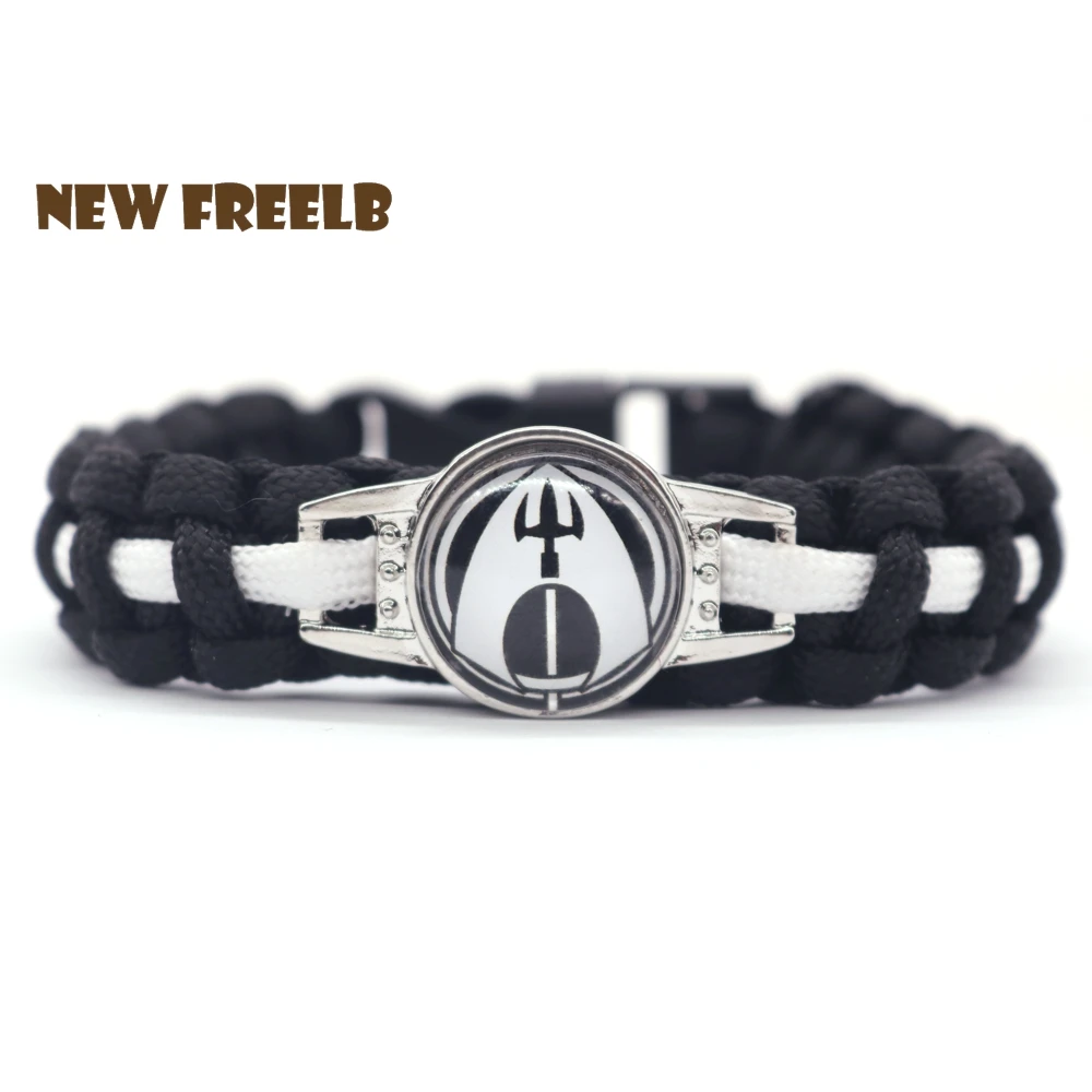Новый фильм Aquaman Trident Logo 550 Paracord браслеты черные ювелирные изделия ручной работы