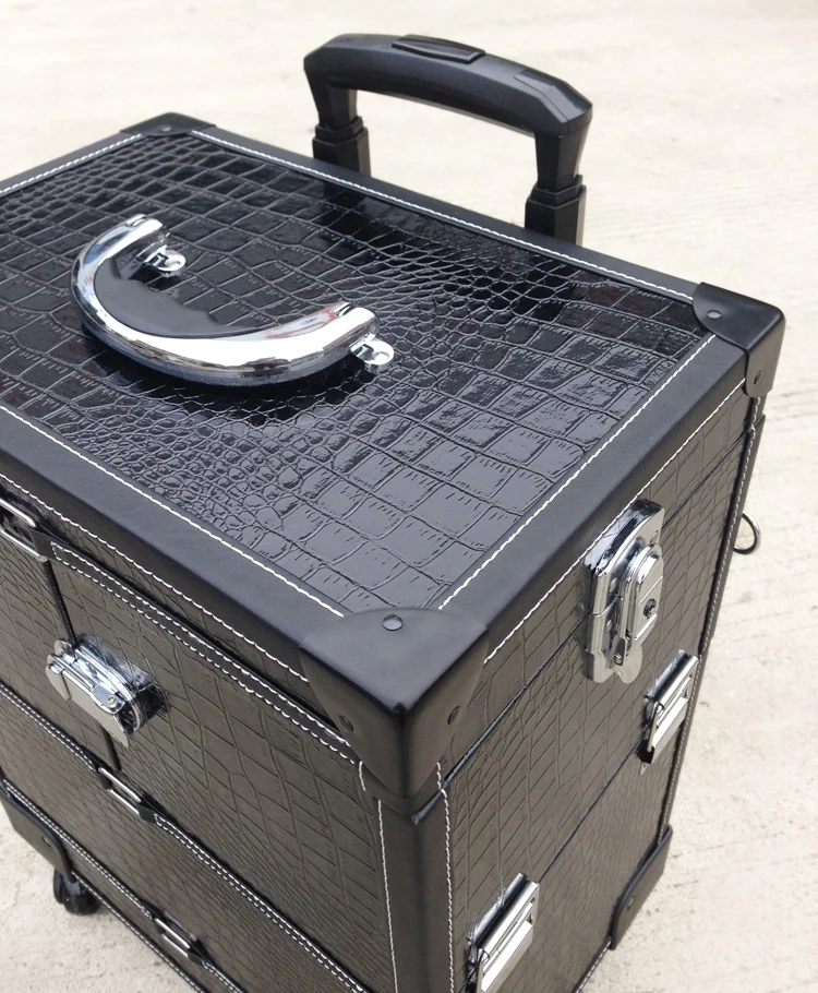 Косметички тележка для ногтей макияж Чехол с прокаткой коробка красоты Toolbox