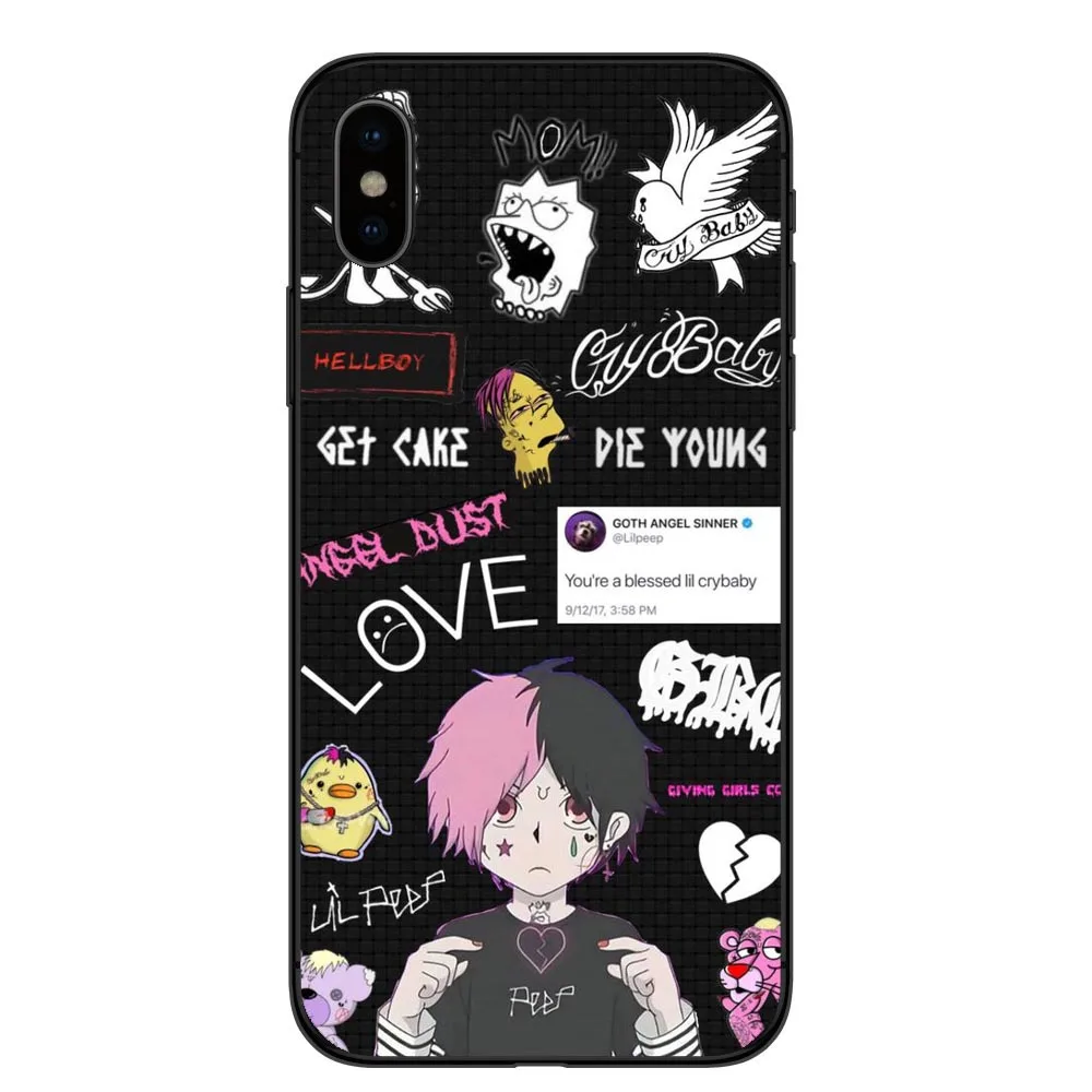 TPU Xxxtentacion Lil Peep cry Baby rose bad vibes forever TPU чехлы для телефонов для iPhone X 5 5S SE 6 6s Plus 7 8 Plus XS XR XS MAX - Цвет: TPU