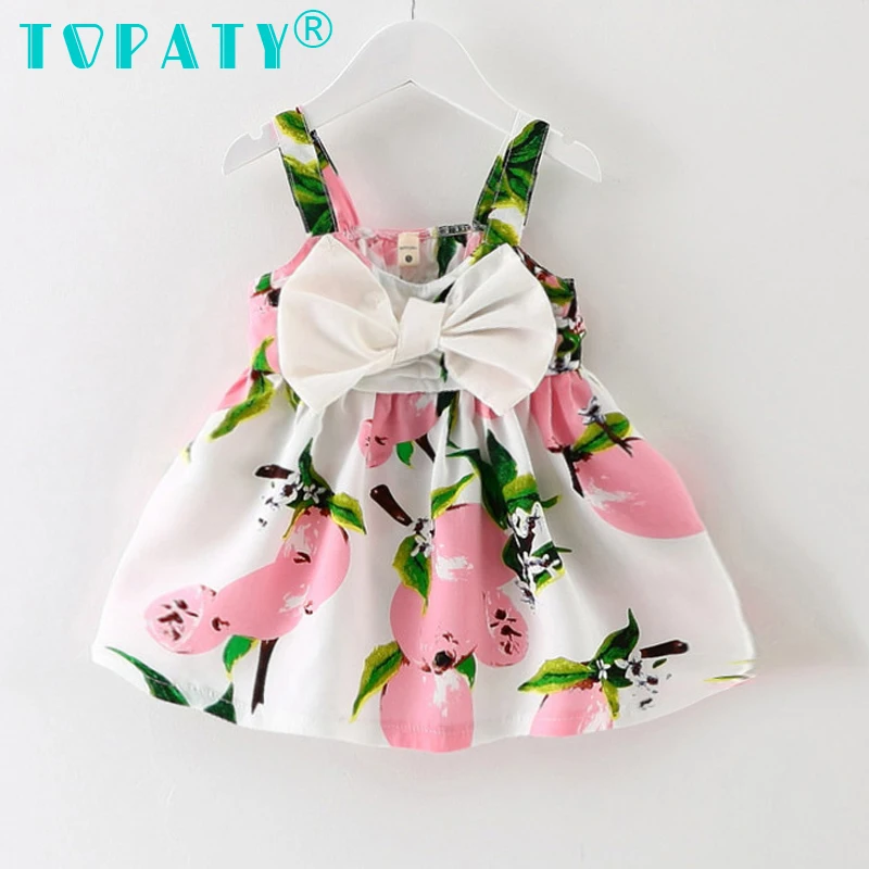 2017 Новое детское платье платья для новорожденных девочек одежда с принтом лимона