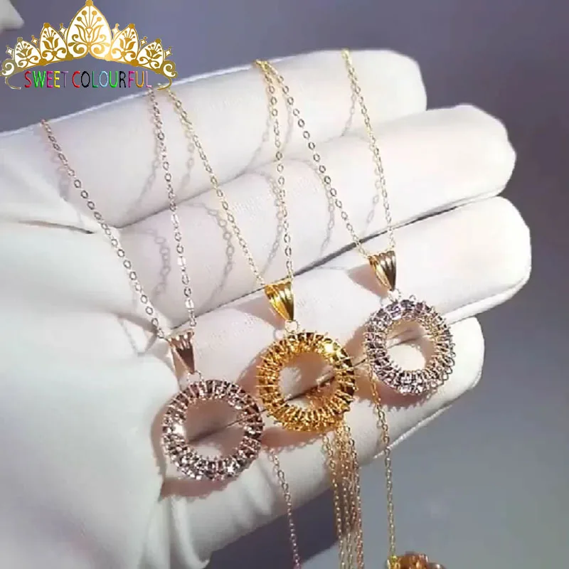 

Christmas gift Jewelry Diamonds 18K gold Heart-shaped 18K Necklace006