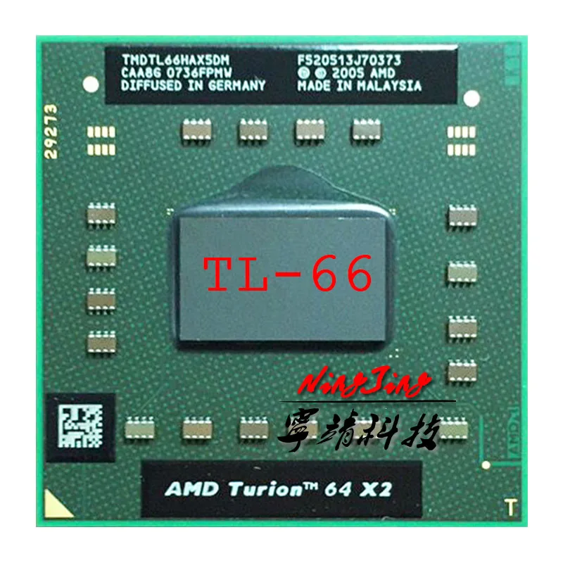 AMD Turion 64 X2 мобильный технологии TL 66 TL66 2 3 ГГц двухъядерный нить Процессор