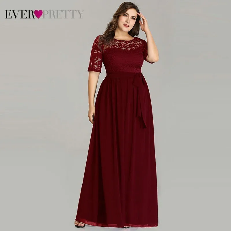 Robe De Soiree Ever Pretty EZ07624 зимнее шифоновое вечернее платье трапециевидной формы с