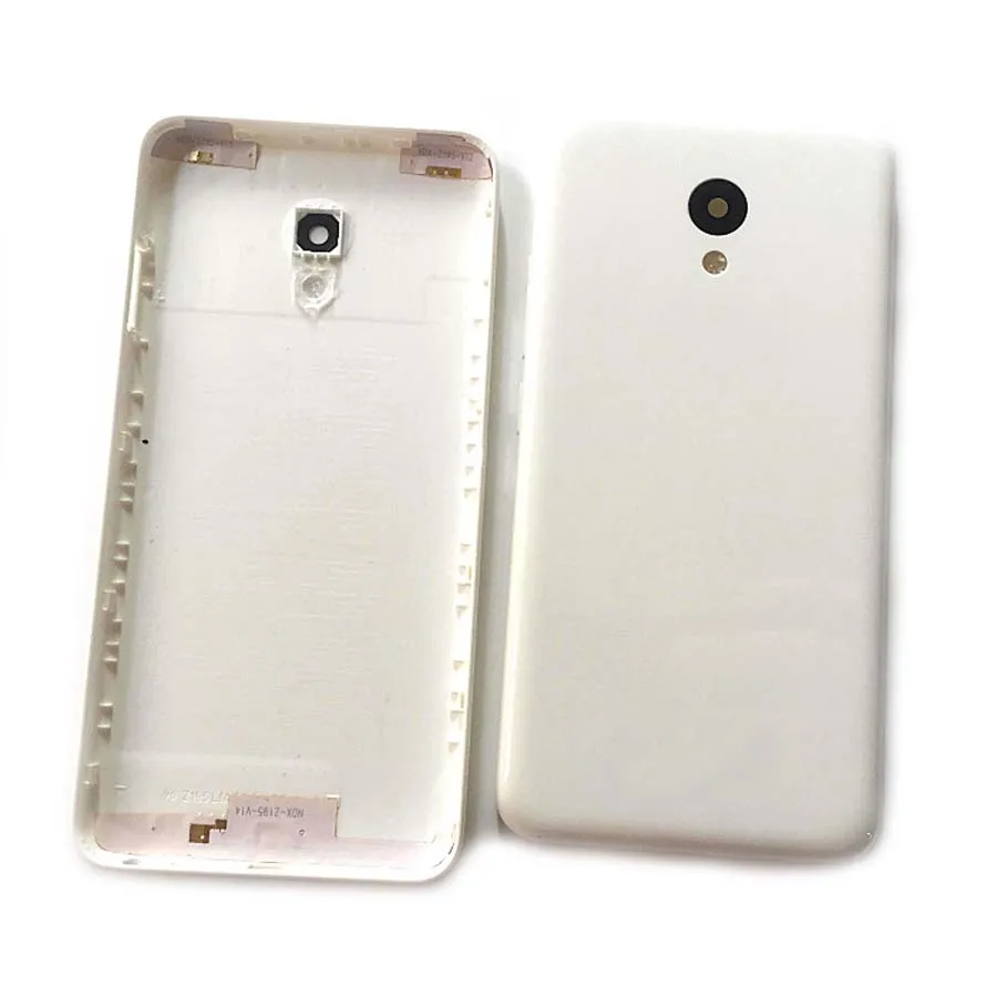 Чехол на заднюю крышку батарейного отсека для MEIZU M5, 5,2 дюйма, с антенной+ кнопками громкости и питания, лоток для sim-карт - Цвет: white no sim tray