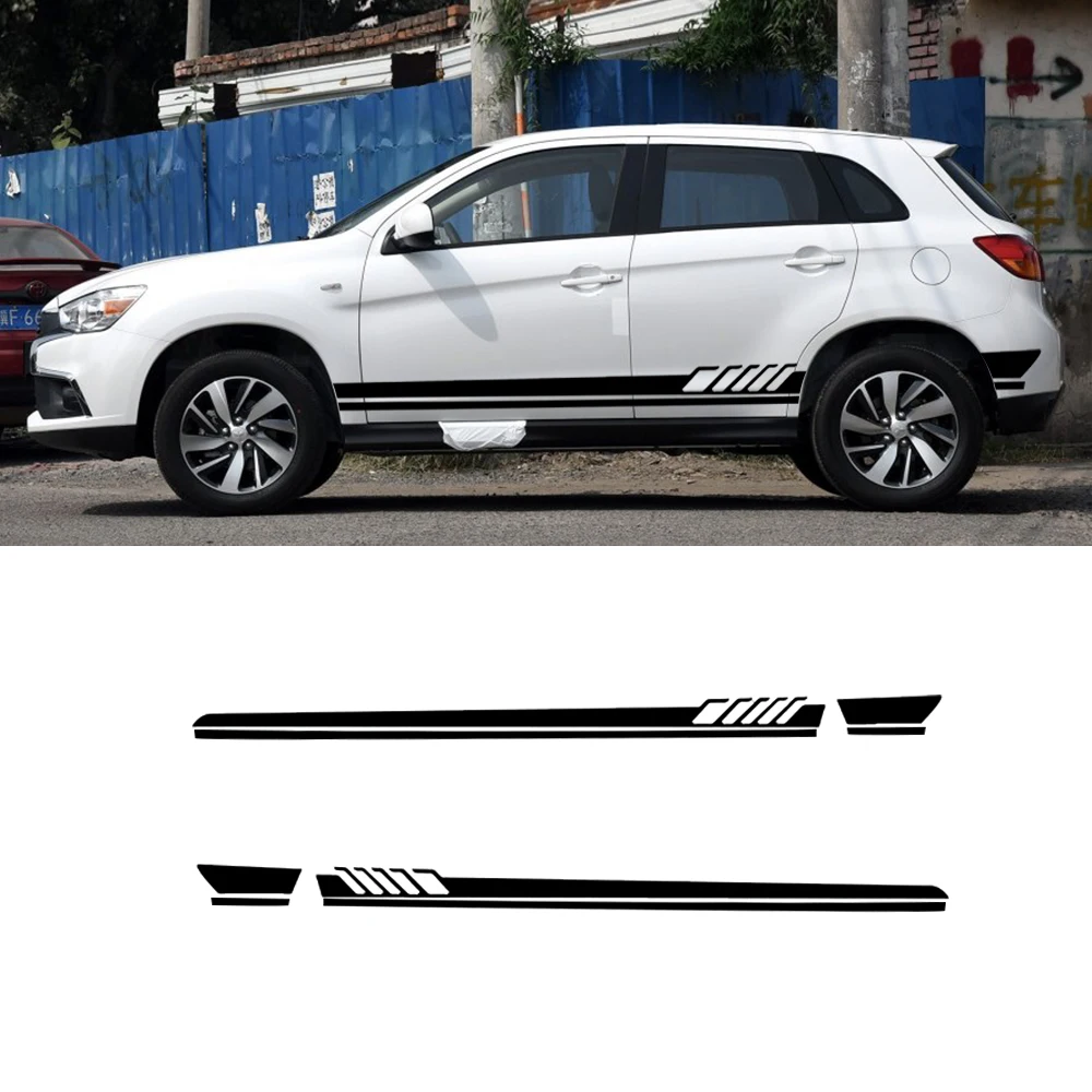 2 шт. светоотражающие наклейки на боковые двери автомобиля Mitsubishi Asx Lancer 10 9 Outlander