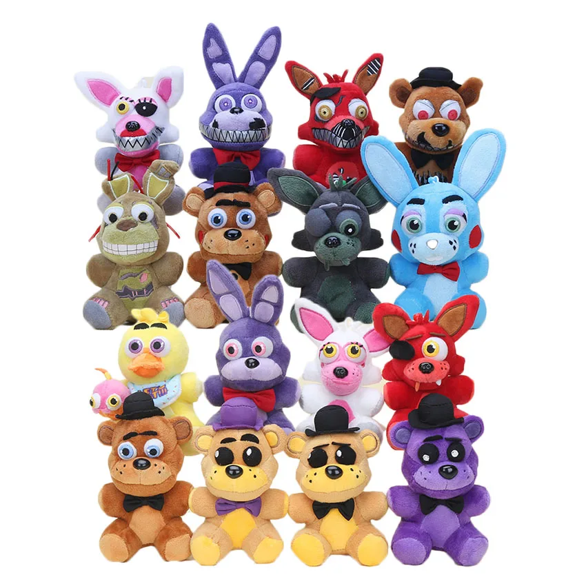 16 шт./лот FNAF плюшевые игрушки Бонни маугон Фокси Золотой Фредди фазбер кошмар