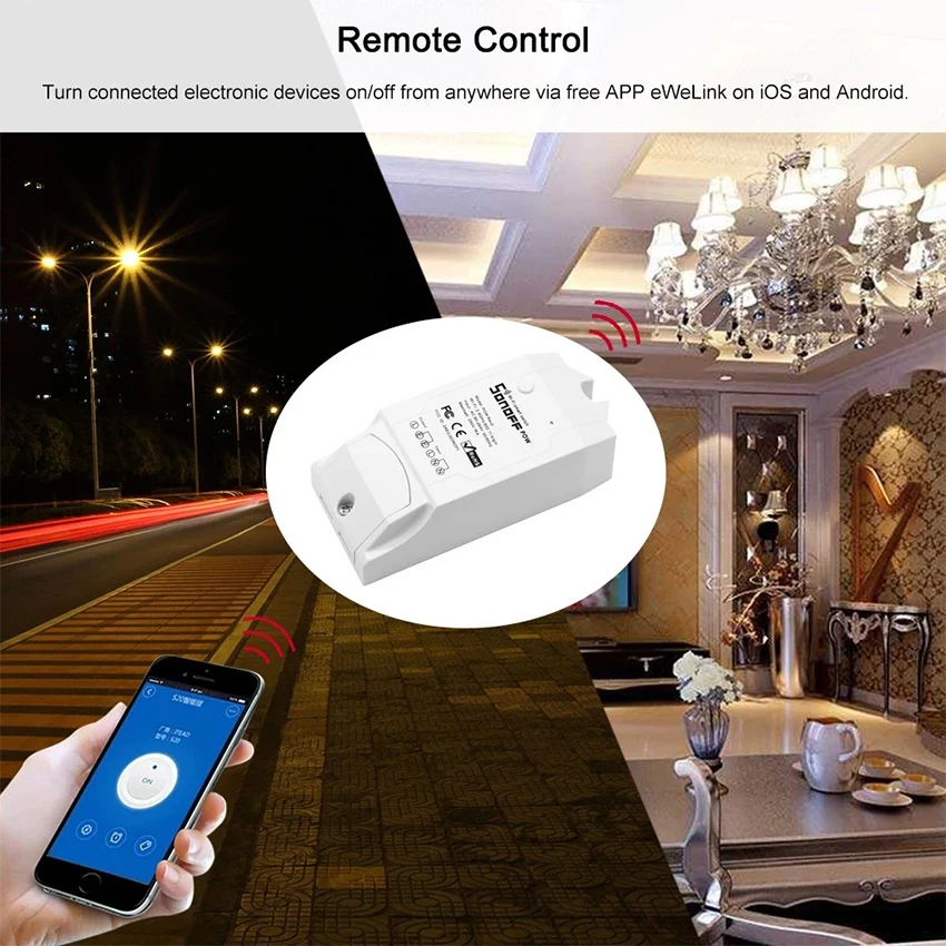 Беспроводной переключатель Sonoff Pow R2 с Wi-Fi для умного дома дистанционным
