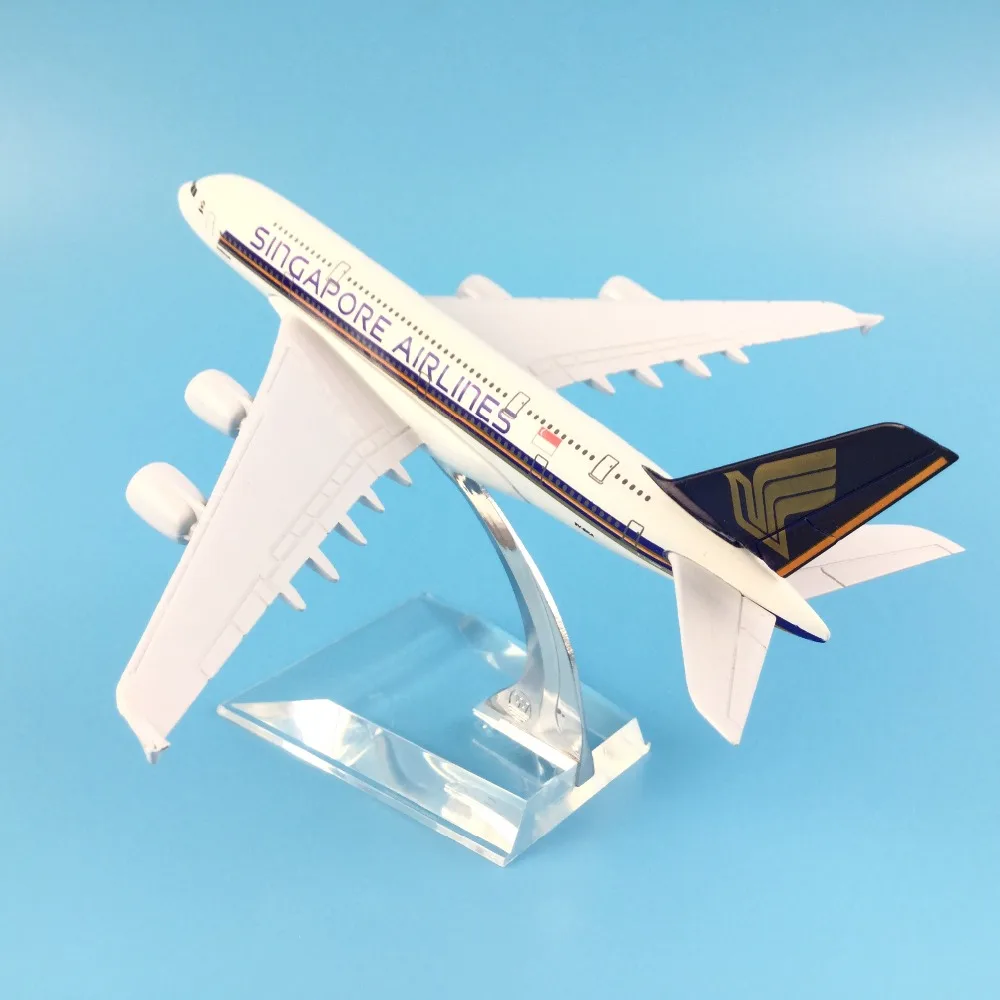 16CM Model Plane SINGAPORE AIRLINES Airplane model Aeroplane Diecast Alloy Airbus A380 Toy for Children Collections |