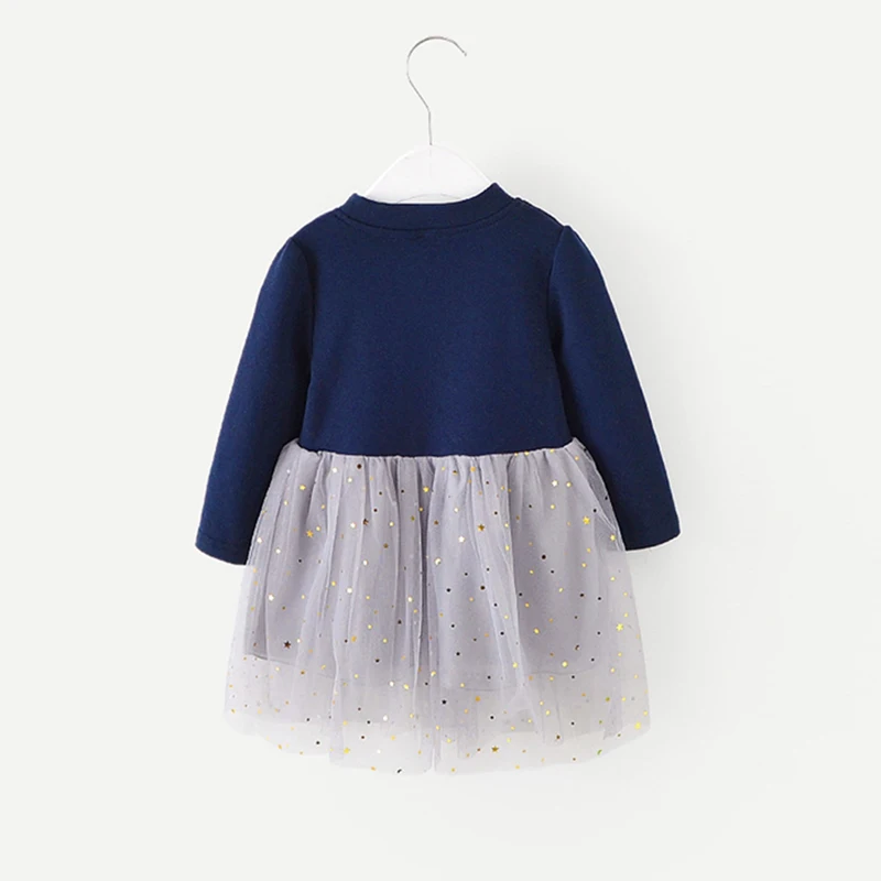 SHEIN/Вечерние платья из сетчатой ткани с жемчугом и бусинами; одежда для маленьких девочек; коллекция года; сезон весна; корейское модное милое короткое платье с длинными рукавами