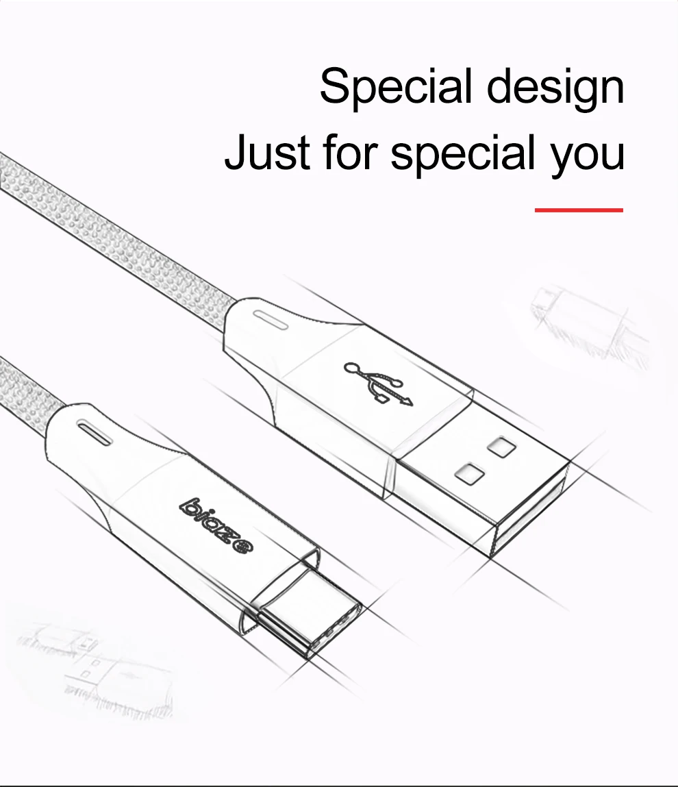 Biaze 3A usb type-C кабель для быстрой зарядки USB C кабель для samsung Galaxy S9 S8 Oneplus 6 тканевый плетеный кабель для синхронизации данных type-C телефонный кабель