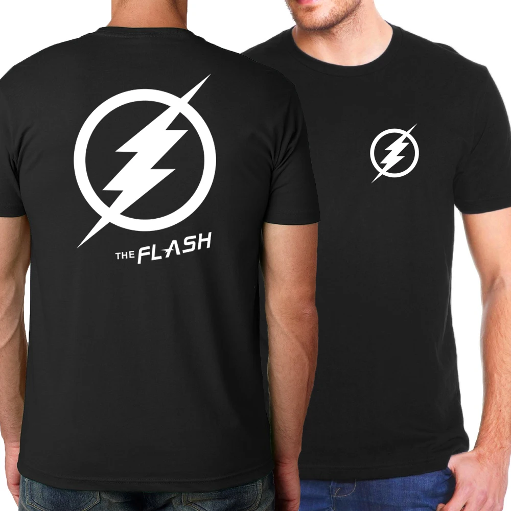 Популярные летние мужские футболки в стиле хип хоп серии The Flash/Deadpool