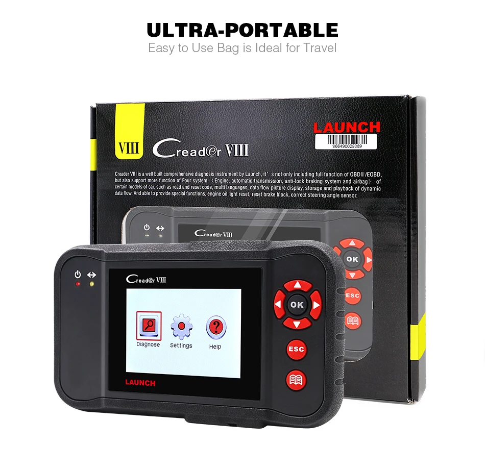 Считыватель кодов obd2 Launch Creader VIII считыватель сканер двигателя ABS SRS на EPB Oil SAS