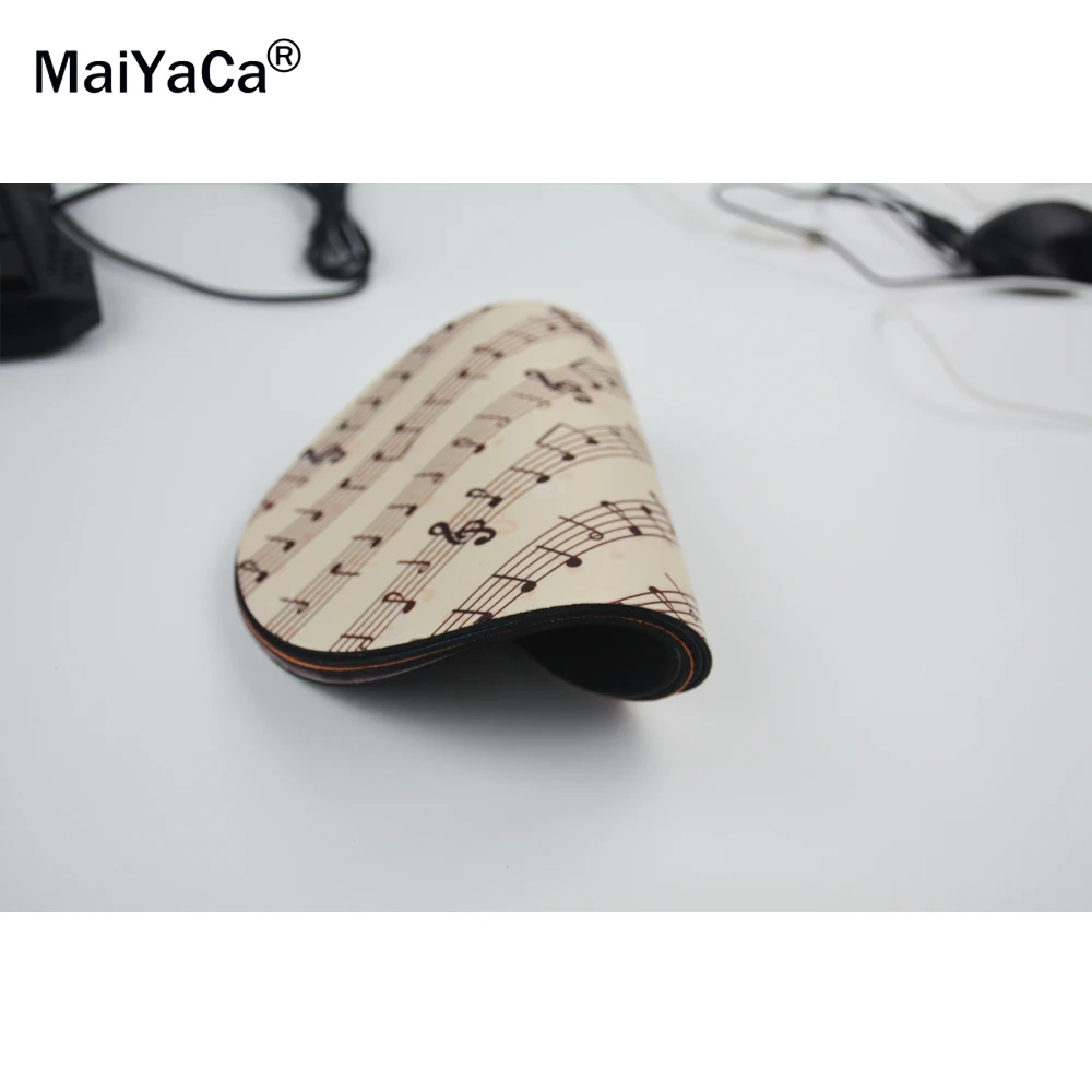 Резиновый коврик для мыши MaiYaCa с изображением музыкальных заметок круглая