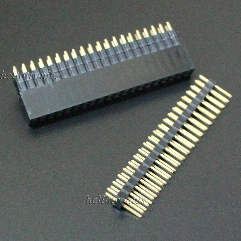 Hellotronics 2 шт./лот Raspberry Pi A + B 3 4 Male и Female 2x20 штырьков Штабелируемый GPIO Header|pi 2|pi api |