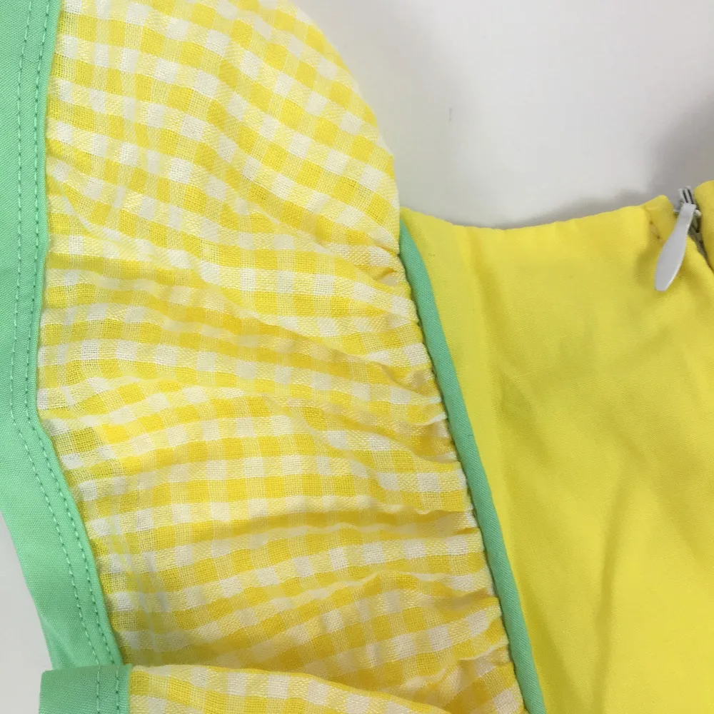 

Puresun Bunny Easter Infant Girls Cute Dresses Baby Girls Yellow Flutter Sleeve Dress Girl Summer Embroidery Boutique dress