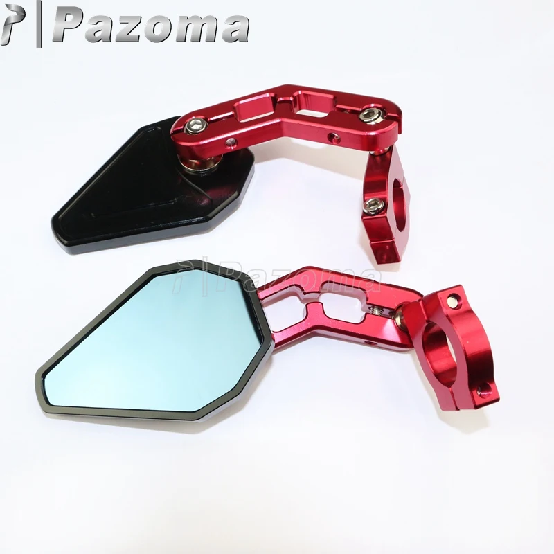 PAZOMA универсальное алюминиевое красное зеркало для мотоцикла Supermoto всех