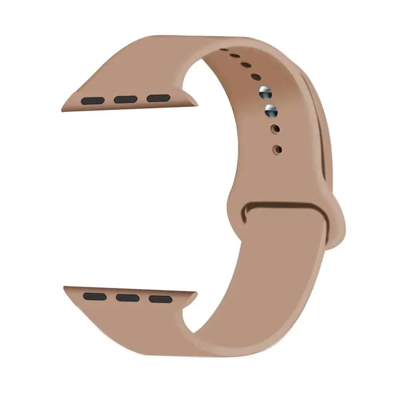 Спортивный силиконовый ремешок Joyozy для Apple Watch, 38 мм, 42 мм, 40 мм, 44 мм, мягкий ремешок, мультяшный браслет для мужчин и женщин, для iwatch, серия 4, 5, 3, 2, 1 - Цвет ремешка: Walnut 1