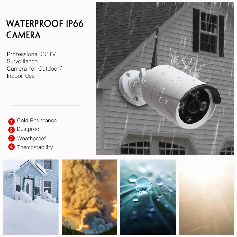 LOOSAFE камера наблюдения система NVR IP WIFI CCTV Kamera комплект 4CH 720P HD Беспроводной P2P ИК