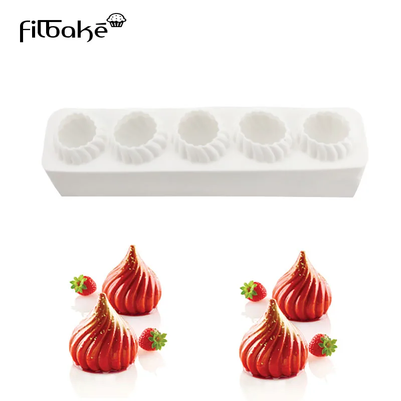 FILBAKE 1 шт. пять отверстий в форме пламенного купола прямоугольник DIY силиконовая