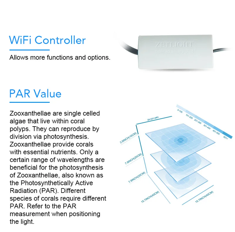 Zet светильник AQUQ wifi светодиодный. ZA1201 ZA1201L ZA1201 wifi полный спектр морской воды Коралловая лампа, через приложение контрольный светильник. SPS светодиодный светильник LPS