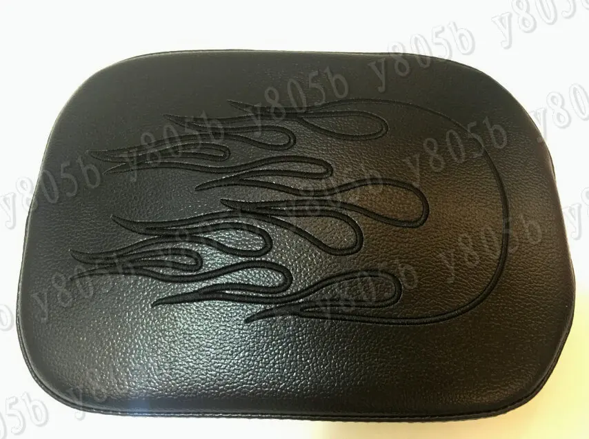 Кожаная подушка для пассажирского заднего сиденья Flame 8 присосок Yamaha VStar 400 650 1100 1300