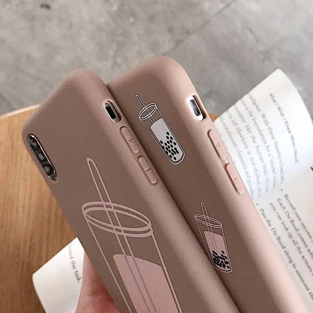 Мягкий глянцевый чехол из ТПУ для iPhone 7 8 Plus XS X XR Xs Max чехлы 6S 6 Модный телефона с