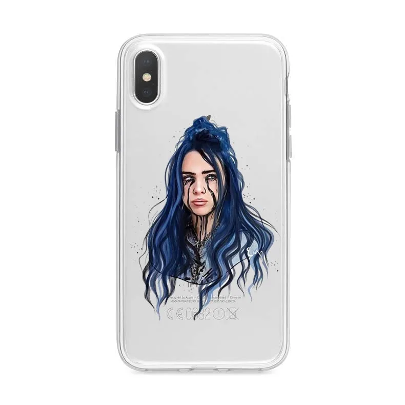 TPU Надписью «Don't Улыбка у меня певицы Billie eilish Мягкая силиконовая задняя крышка чехол для телефона для iPhone 11 Pro MAX 5S 6plus 7 8Plus X XR XS MAX - Цвет: TPU