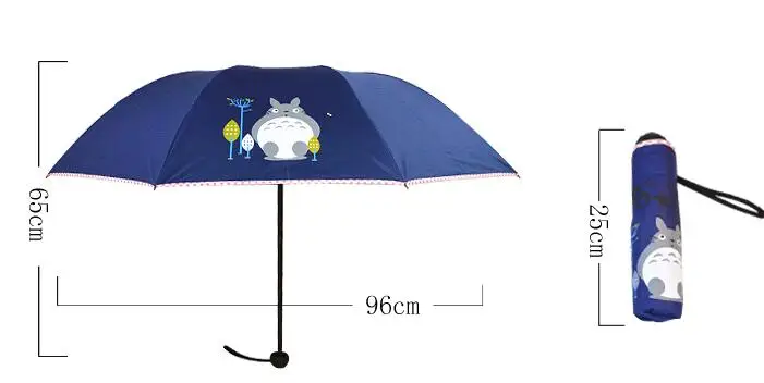 Креативный Зонт Totoro солнце и дождь рекламный мультяшный с котом 3 складных зонта