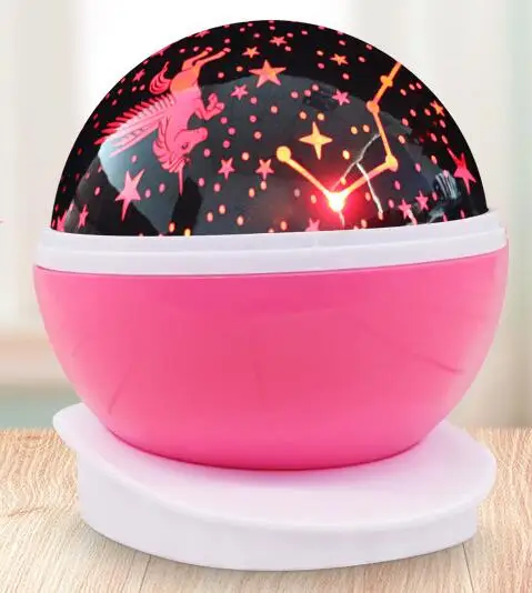 pink Новинка светящиеся игрушки Единорог звездное небо светодиодный Ночной Светильник проектор Батарея USB Ночной светильник творческий подарок на день рождения игрушки для детей - Цвет: pink