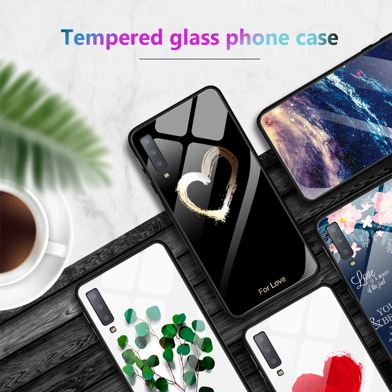 Роскошный защитный чехол из закаленного стекла для samsung Galaxy S10 Plus S10e S9 S8 Note 8 9 10 Plus A7 A70