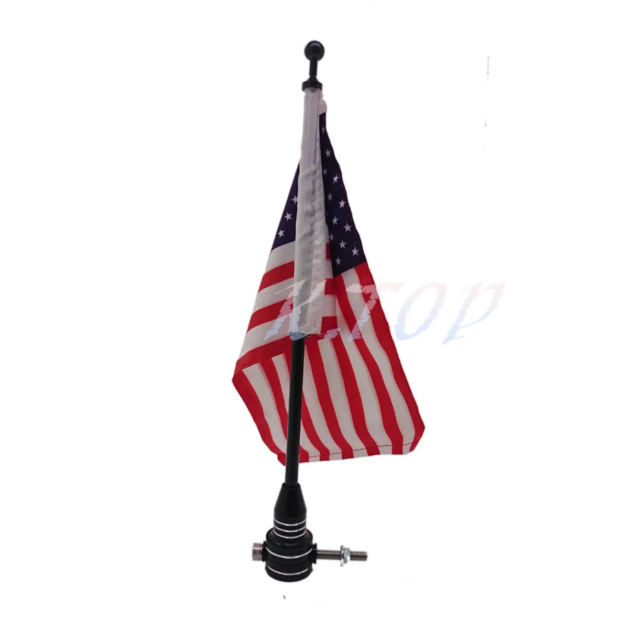 Мотоциклы черного цвета с ЧПУ заднее боковое Крепление багажная стойка Флаг США