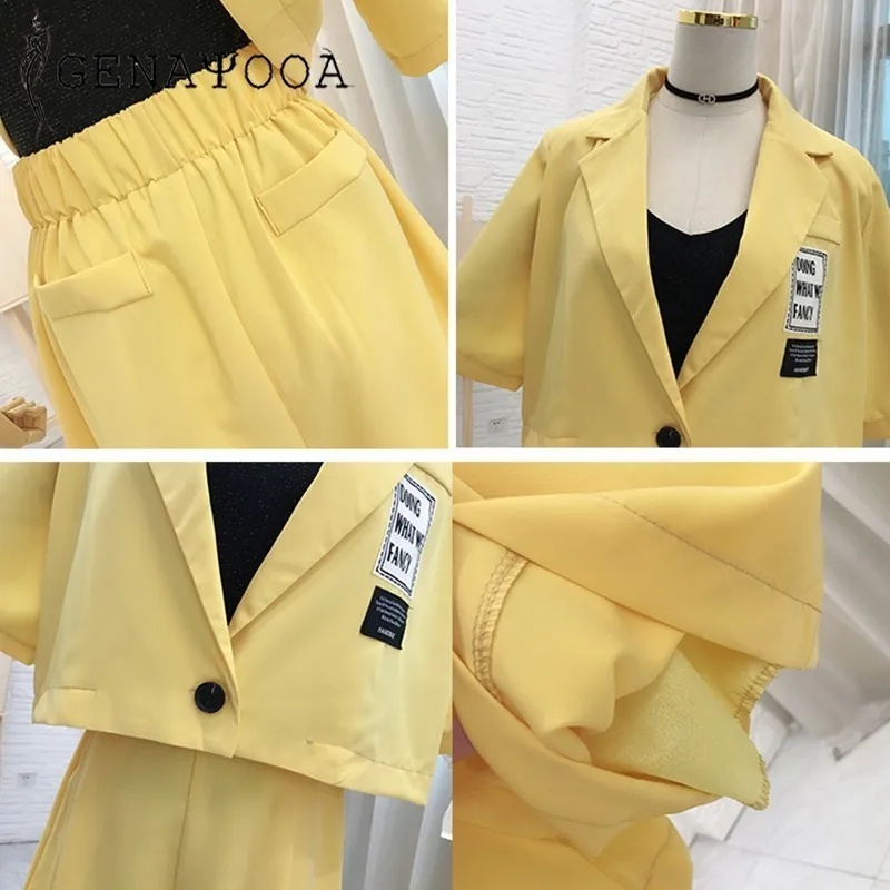 

Genayooa High Quality 2 Piece Set Women Casual Streetwear Two Piece Set Top And Pants Korean Style Women Sets Clothes For Summe