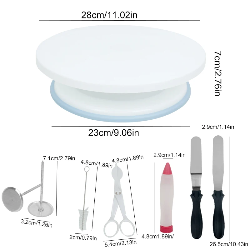 

Delidge106pc Cake Decorating Tools Kit Cake Turntable Pastry Spatulas Nozzle For Cream Tube Kitchen Baking Fondant Cake Tool Set